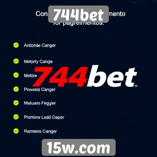 Métodos de pagamento oferecidos pelo 744bet